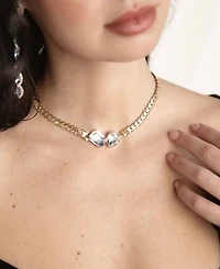 Ettika Glass Gem 18K Gold Plated Necklace
