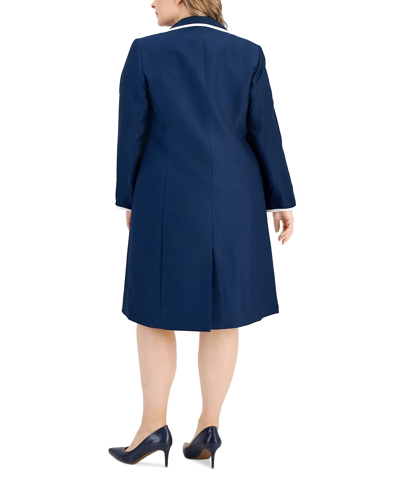 Le Suit Plus Jacquard Sheath Dress