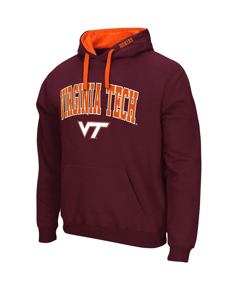Men's Colosseum Maroon Virginia Tech Hokies Big and Tall Arch Logo 2.0 Pullover Hoodie