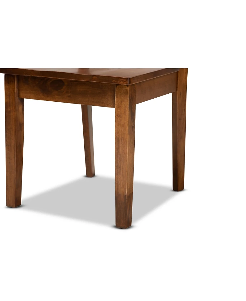 Baxton Studio Fenton Modern and Contemporary Transitional 2-Piece Finished Wood Dining Chair Set