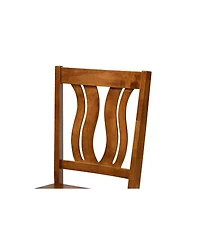 Baxton Studio Fenton Modern and Contemporary Transitional 2-Piece Finished Wood Dining Chair Set