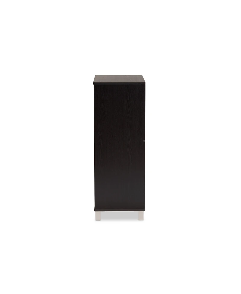 Baxton Studio Ernest Modern and Contemporary 38.4" Finished Wood 2-Door Shoe Storage Cabinet