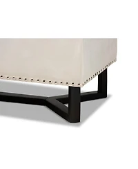 Baxton Studio Esther Modern and Contemporary Velvet Fabric Upholstered and Finished Wood Storage Ottoman