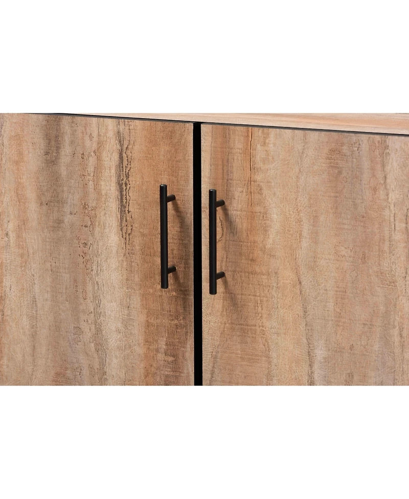 Baxton Studio Patton Modern and Contemporary 47.2" Finished Wood 3-Door Dining Room Sideboard Buffet
