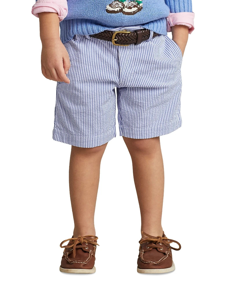 Polo Ralph Lauren Toddler and Little Boys Stretch Seersucker Shorts