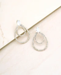 Ettika Crystal Serenity Earrings in 18K Gold Plating