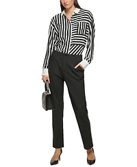 Karl Lagerfeld Paris Petite Straight-Leg Suiting Pants, First@Macy's