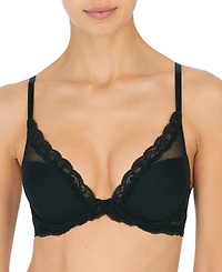 Women's Feathers Lace Contour Underwire Plunge Bra 730023
