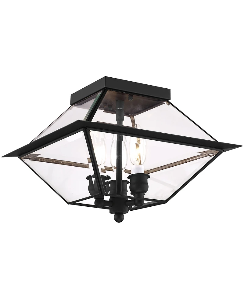 Livex Westover 3 Light Outdoor Ceiling Mount
