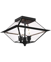 Livex Westover 3 Light Outdoor Ceiling Mount