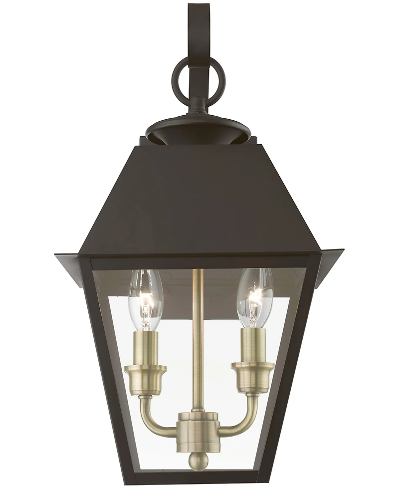 Livex Wentworth 2 Light Outdoor Medium Wall Lantern