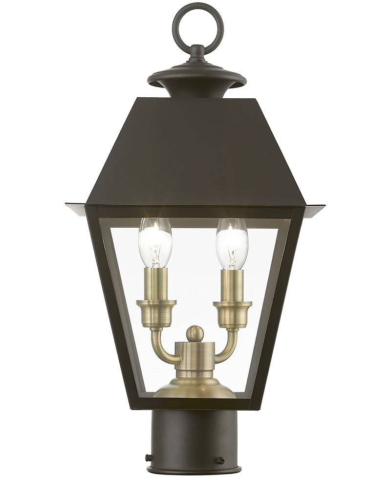 Livex Wentworth 2 Light Outdoor Medium Post Top Lantern