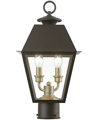 Livex Wentworth 2 Light Outdoor Medium Post Top Lantern