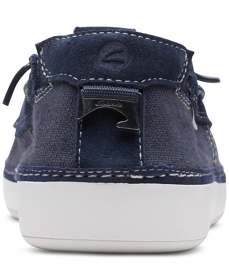 Clarks Men's Higley Tie Slip-On Canvas Boat Shoes