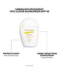 Shiseido Urban Environment Vita-Clear Sunscreen Spf 42, 1 oz.