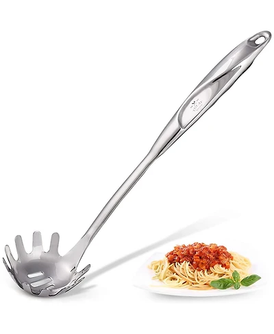 Zulay Kitchen Premium Stainless Steel Spaghetti Spoon - 12 Pasta Server