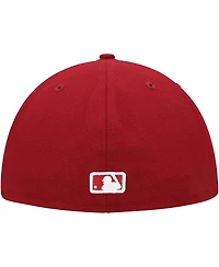 Men's New Era Cardinal Tampa Bay Rays White Logo 59FIFTY Fitted Hat