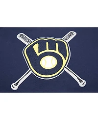 Women's Pro Standard Navy Milwaukee Brewers Mash Up Pullover Sweatshirt