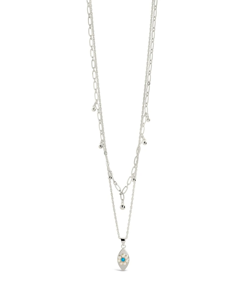 Sterling Forever Varuna Evil Eye Layered Necklace