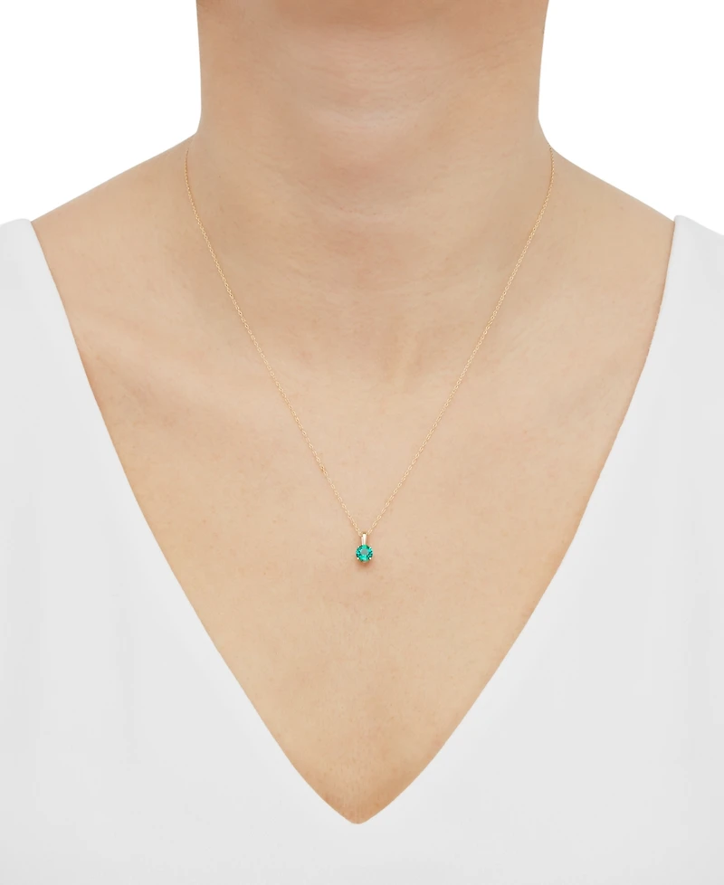 Birthstone Pendant 14k Gold or White