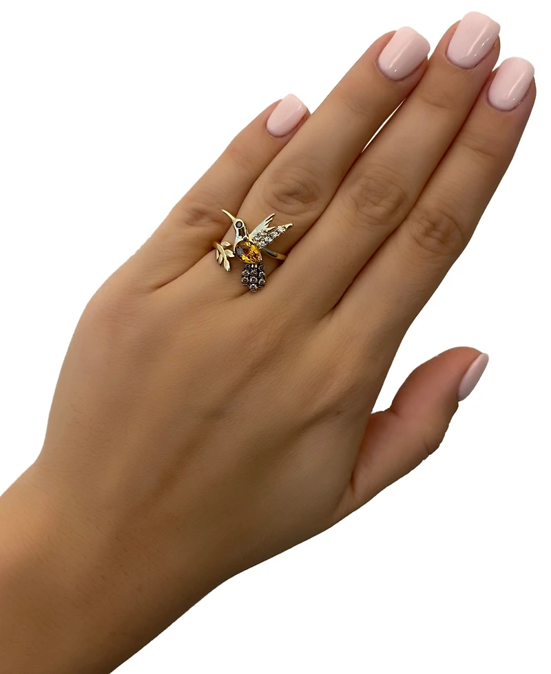 Le Vian Cinnamon Citrine (1/2 ct. t.w.), Nude Diamonds (1/6 ct. t.w.), Chocolate Diamonds (1/6 ct. t.w.) & Blackberry Diamonds (1/6 ct. t.w.) Hummingb