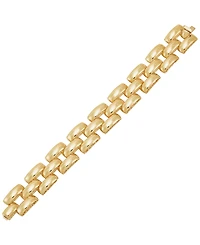 Italian Gold Stampato Panther Link Bracelet in 14k Gold