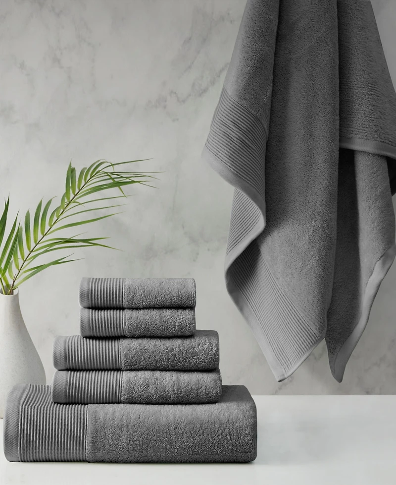 Closeout! Beautyrest Nuage Cotton Lyocell Blend 6 Piece Towel Set