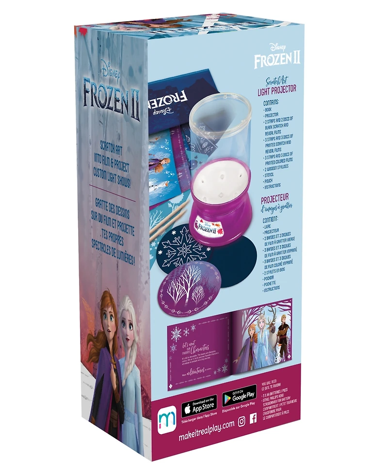 Disney Frozen 2 Scratch Art Light Projector Make It Real, Design Your Own Light Show, Frozen 2, Scratch Art into Film Project, Tweens Girls