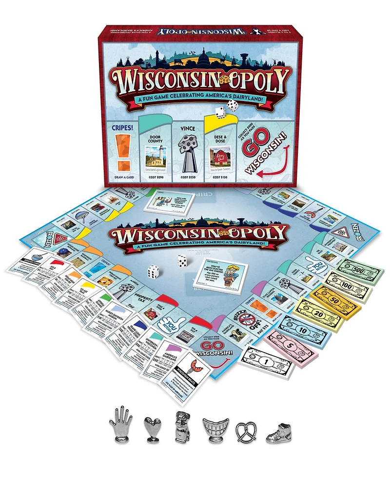 Late for the Sky Wisconsin-Opoly Classic Board Game With a Wisconsin Twist