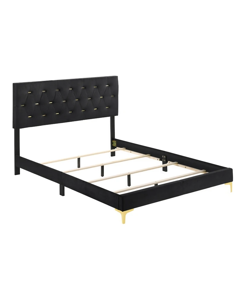 Coaster Home Furnishings Kendall 49.25" Asian Hardwood Tufted Panel Queen Bed