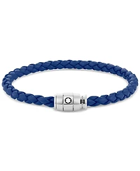 Montblanc Blue Braided Leather Bracelet