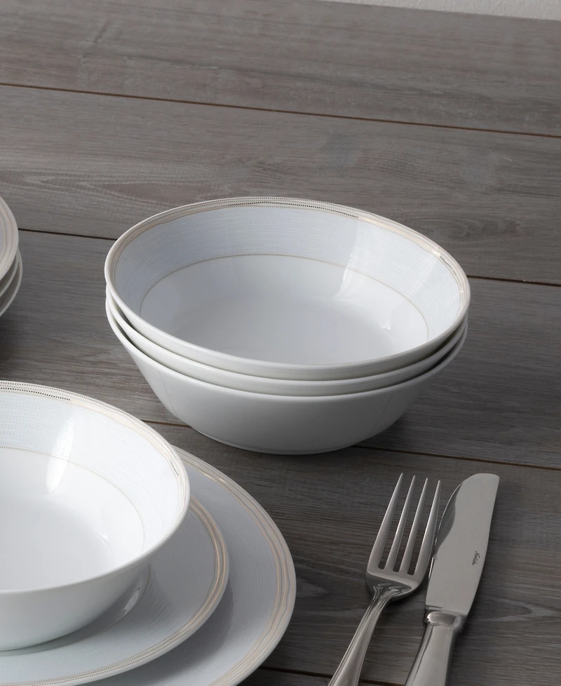 Noritake Linen Road Set of 4 Soup Bowls, Service For 4