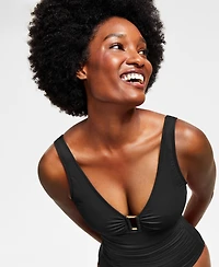 Ralph Lauren Ring Over The Shoulder Tummy Control One Piece Swimsuit