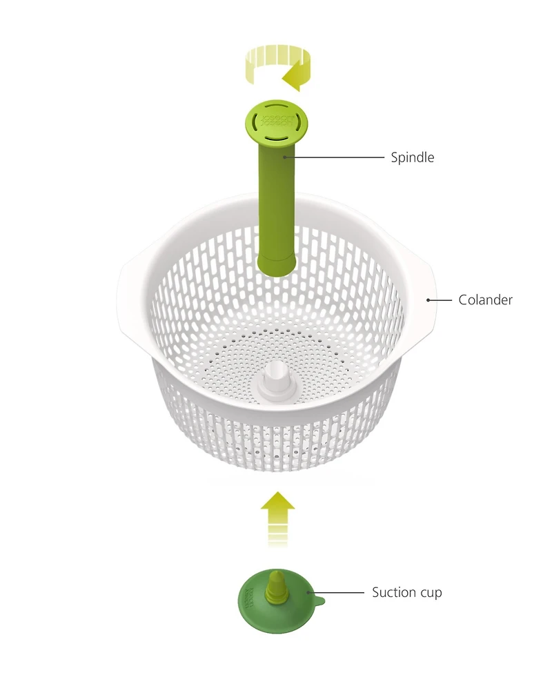 Joseph Joseph Spindola In-sink Salad Spinning Colander