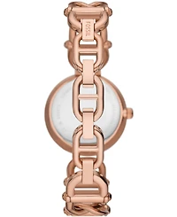 Fossil Women's Carlie Three-Hand Rose Gold-Tone Stainless Steel Watch, 30mm