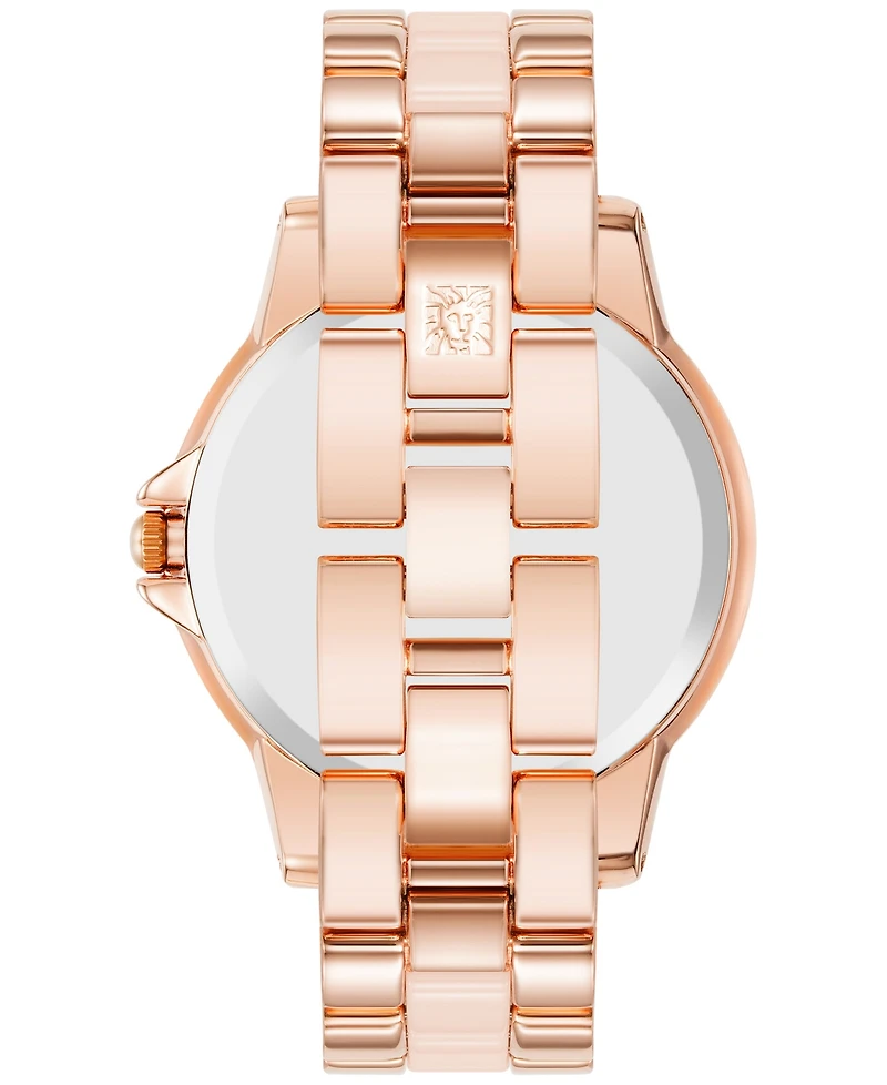 Anne Klein Women's Diamond Accent Ceramic & Metal Bracelet Watch 38mm