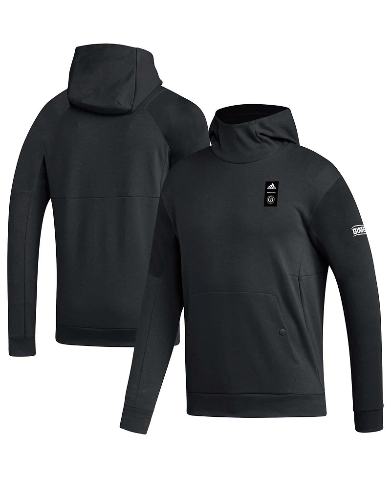 Men's adidas Black Philadelphia Union 2023 Player Travel Pullover Hoodie