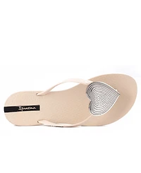 Ipanema Women's Wave Heart Sparkle Flip-flop Sandals