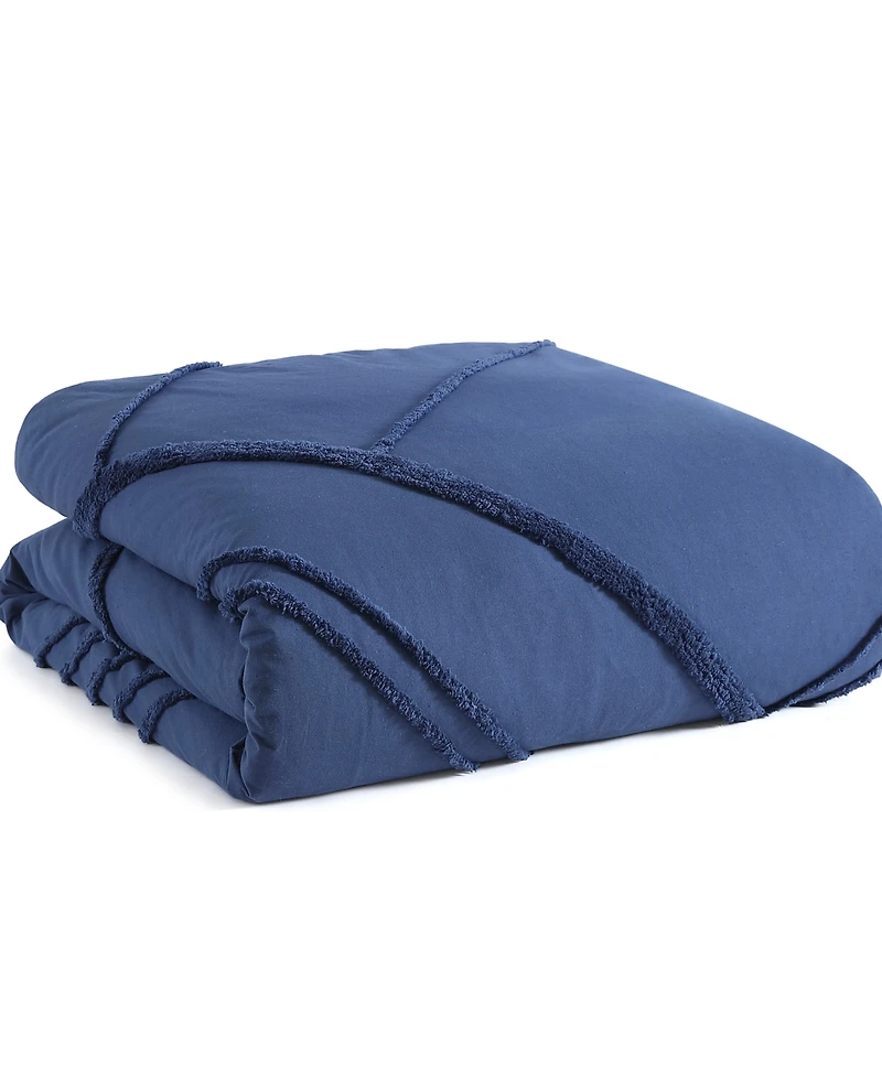Dkny Chenille Block 3 Piece Comforter Set, King