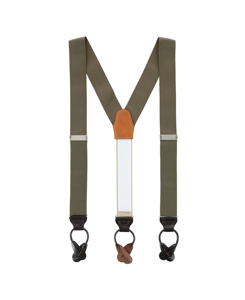 Trafalgar Men's Hudson Nylon Button End Suspenders