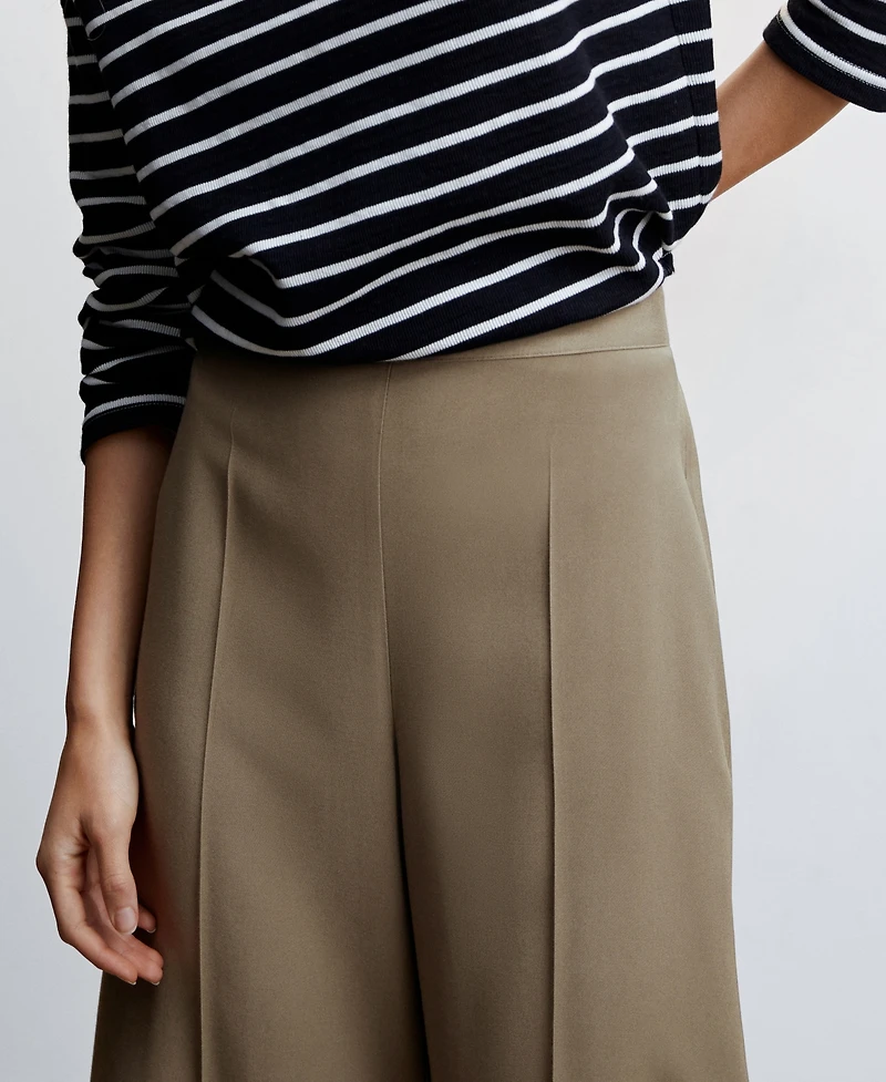 Mango Women's High-Waist Palazzo Pants