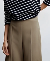 Mango Women's High-Waist Palazzo Pants