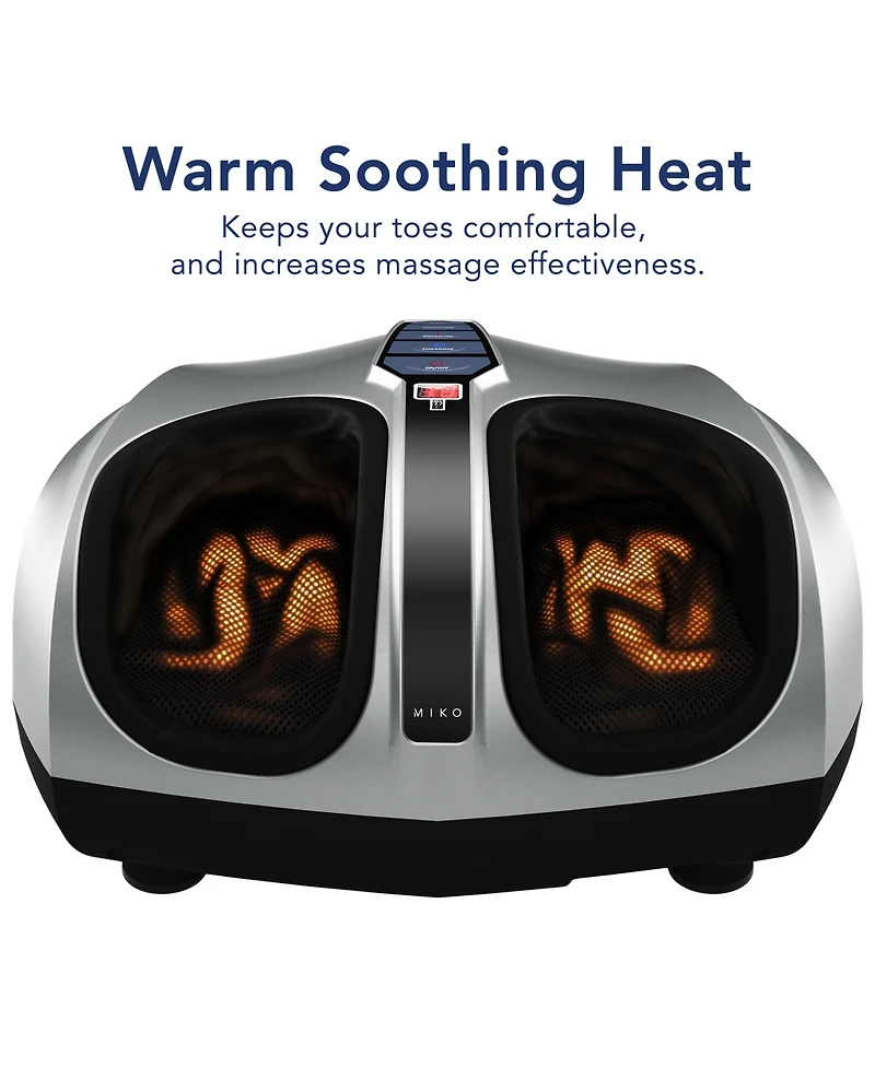 Miko Shiatsu Foot Massager Machine with Kneading and Switchable Heat
