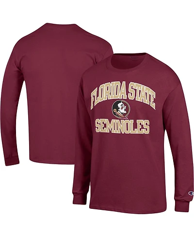 Men's Champion Garnet Florida State Seminoles High Motor Long Sleeve T-shirt