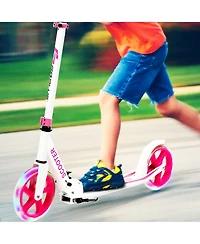 Folding Sports Kick Scooter w/Led Wheels for Kids Teens