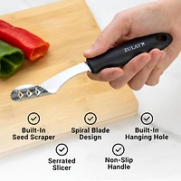 Jalapeno Corer Tool - Stainless Steel Pepper Corer Seed Remover Tool