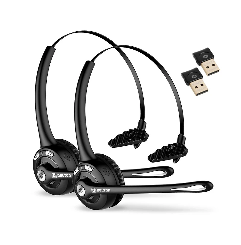 Delton 10X Trucker/Computer Bluetooth Headset w/ Auto Pairing Usb Dongle