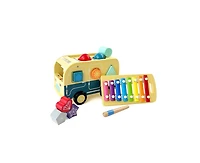 Leo & Friends School Bus Pound Tap Bench