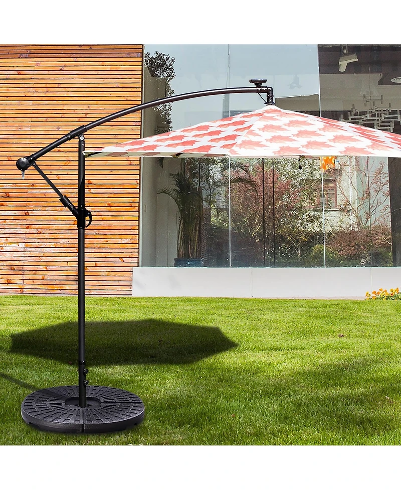 Costway 4 Plate Patio Offset Umbrella Base Stand Weights Sand/Water Filled Base