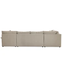 Closeout! Wrenley 138" 3-Pc. Fabric Sectional Chaise Sofa, Created for Macy's